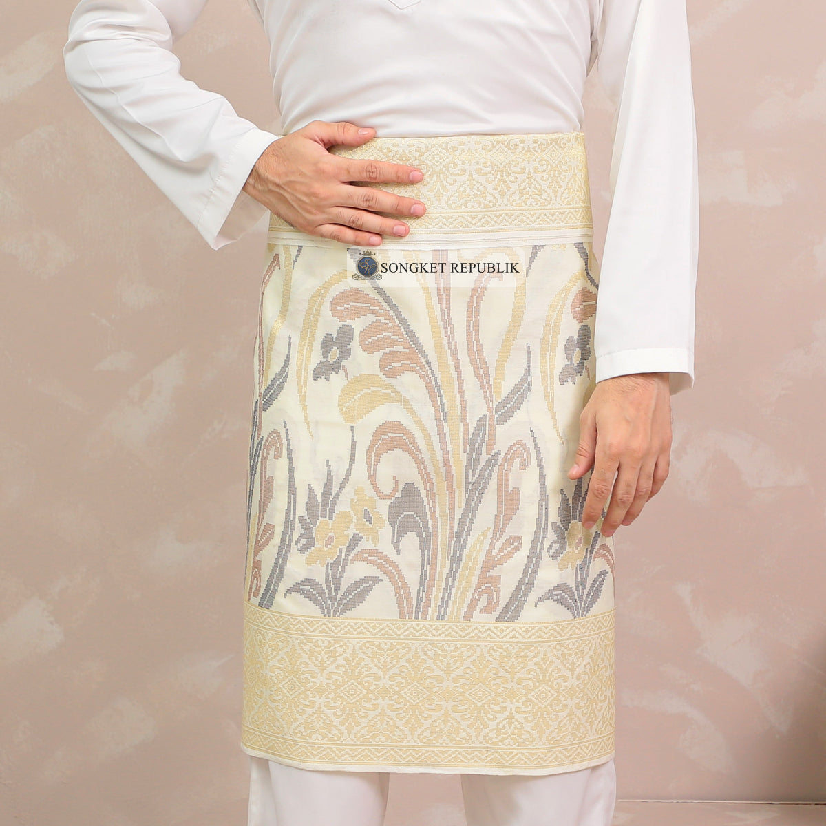 SAMPIN TENUN TANGAN HD PREMIUM - Cream-5002