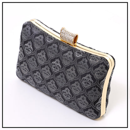 CLUTCH SONGKET HAND BAG - DARK GREY