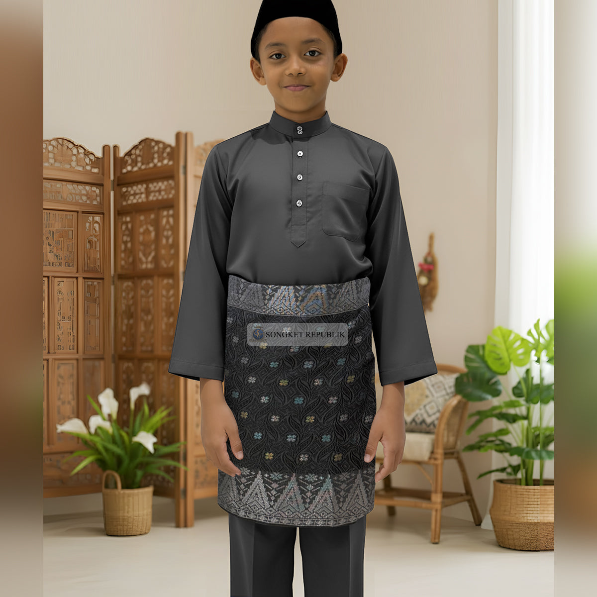 SAMPIN INSTANT KIDS DARK GREY-1010