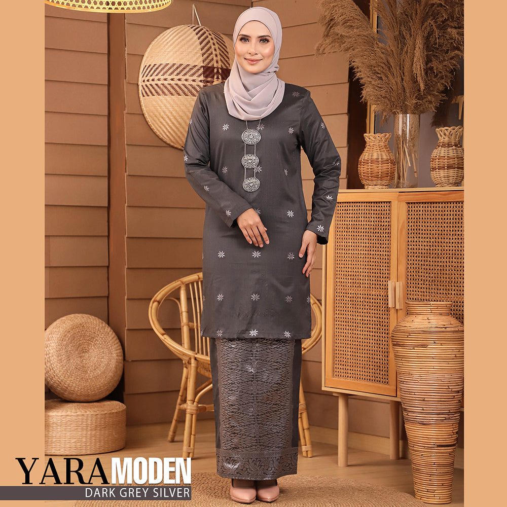 KURUNG MODEN YARA DARK GREY-1007