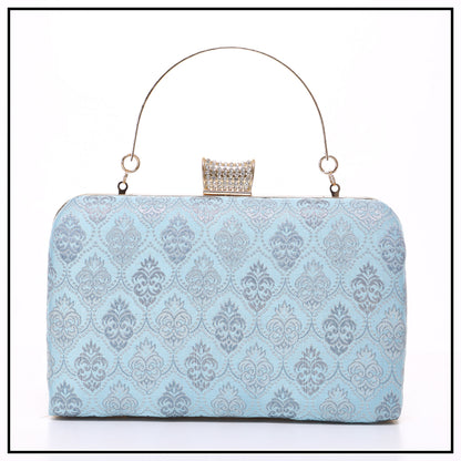 CLUTCH SONGKET HAND BAG - BABY BLUE