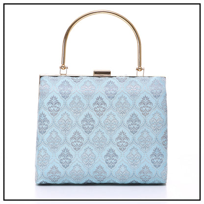 CLUTCH SONGKET HAND BAG - DUSTY BLUE