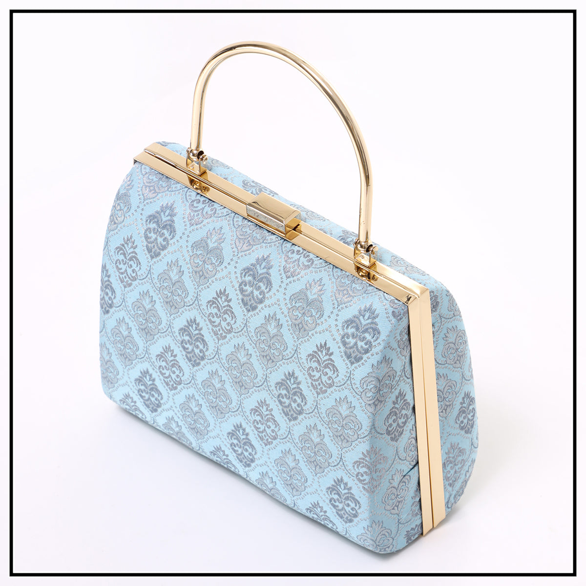 CLUTCH SONGKET HAND BAG - DUSTY BLUE