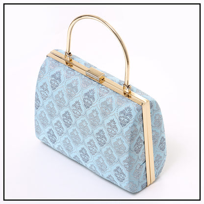 CLUTCH SONGKET HAND BAG - DUSTY BLUE