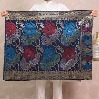 SAMPIN TENUN TANGAN HD PREMIUM - Dark Blue-4012