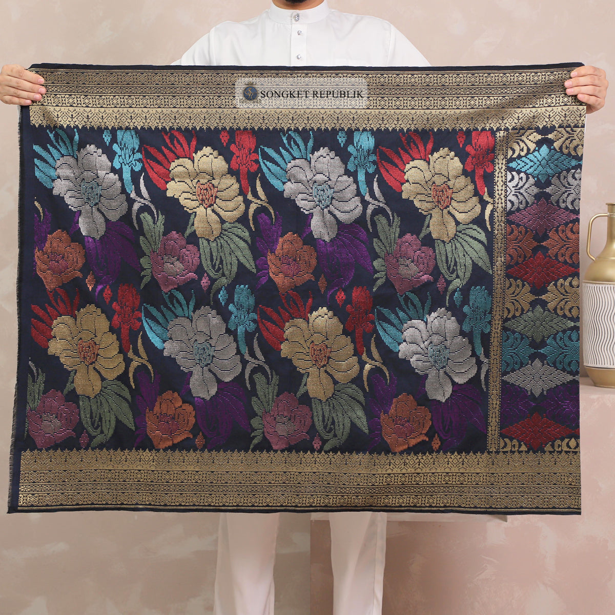 SAMPIN TENUN TANGAN HD PREMIUM - Dark Blue-4013