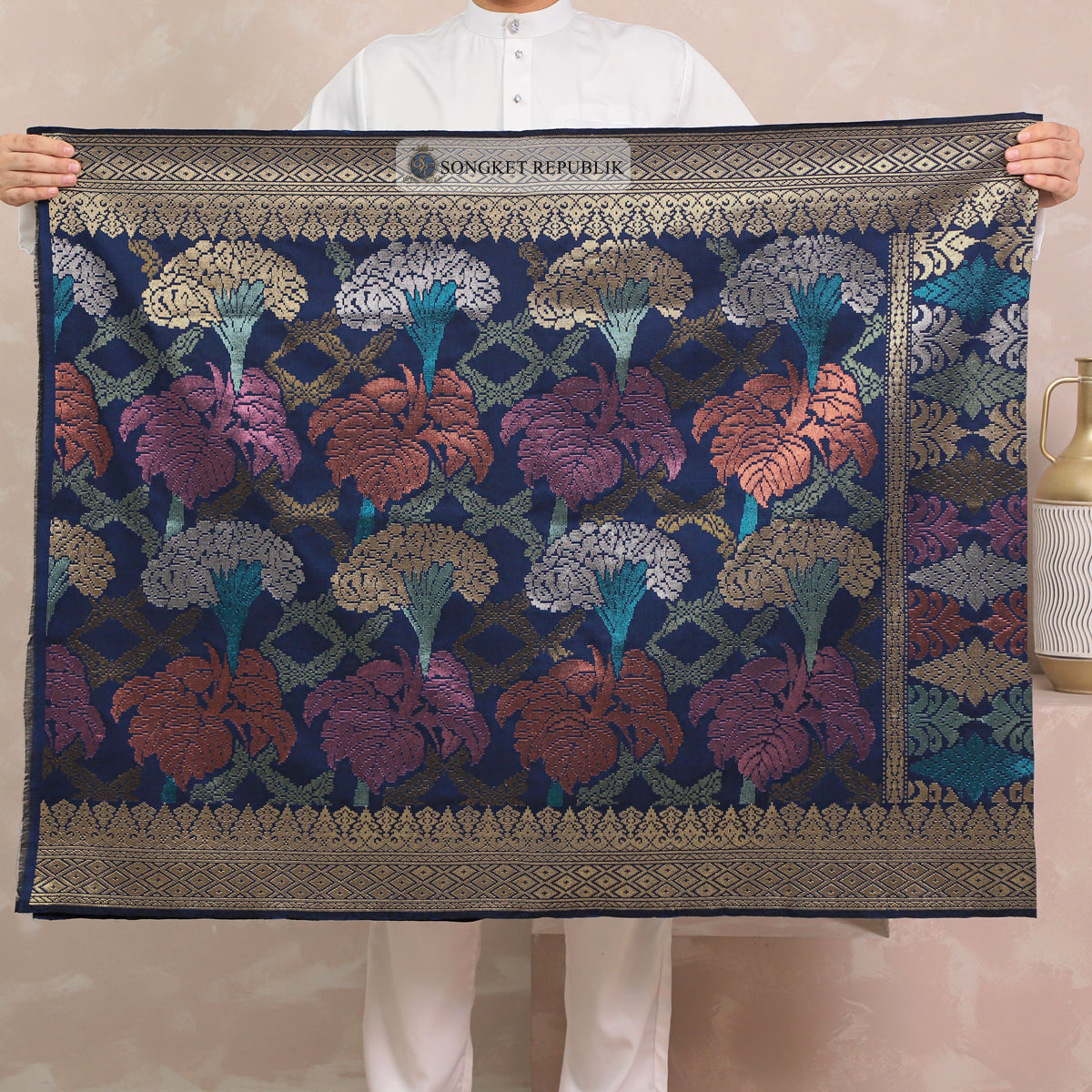 SAMPIN TENUN TANGAN HD PREMIUM - Dark Blue-4014