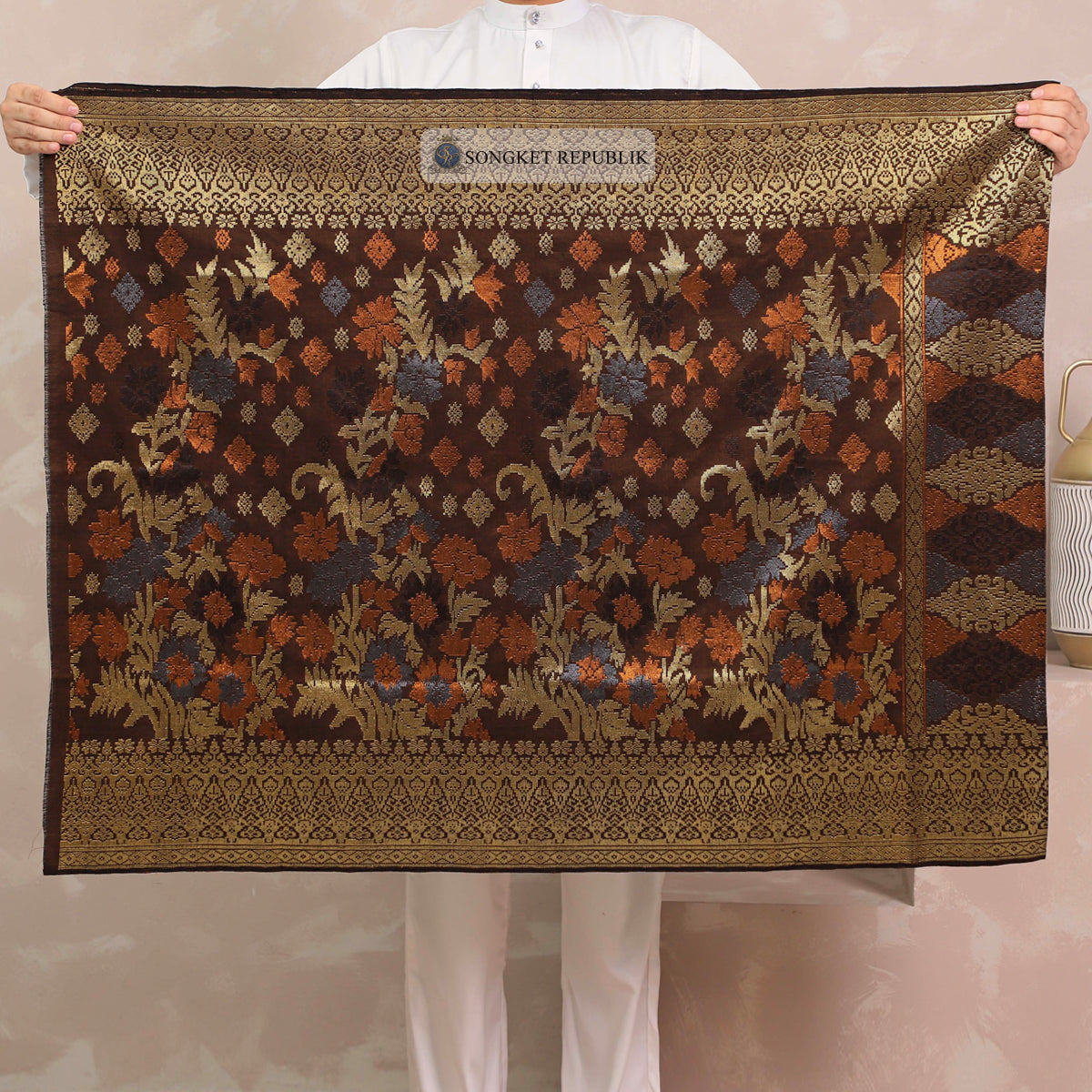 SAMPIN TENUN TANGAN HD PREMIUM - Burgundy 1020