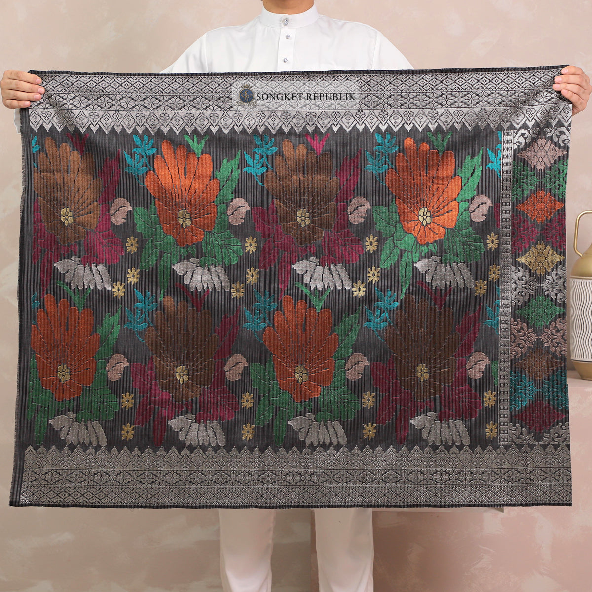 SAMPIN TENUN TANGAN HD PREMIUM - Dark Grey-0010