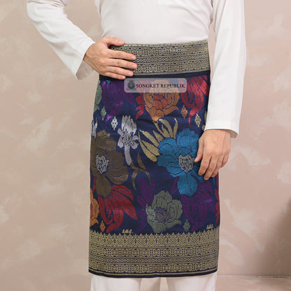 SAMPIN TENUN TANGAN HD PREMIUM - Drak Blue-4008