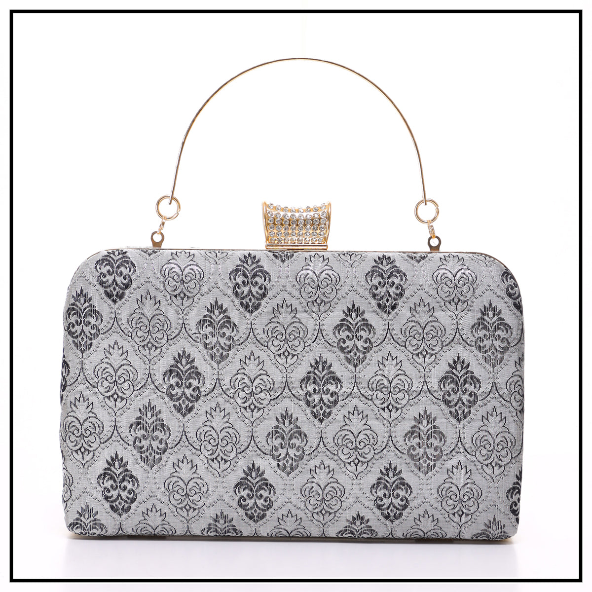 CLUTCH SONGKET HAND BAG - GREY