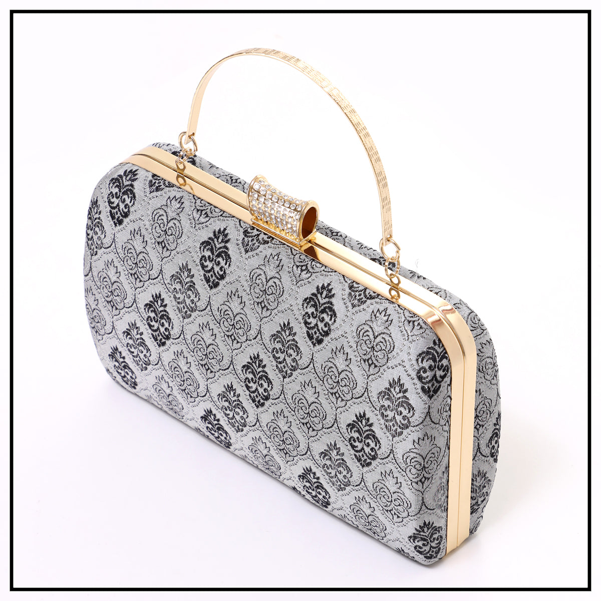 CLUTCH SONGKET HAND BAG - GREY