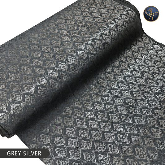 Brocade Grey Silver-1019