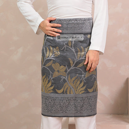 SAMPIN TENUN TANGAN HD PREMIUM - Grey Silver-0030