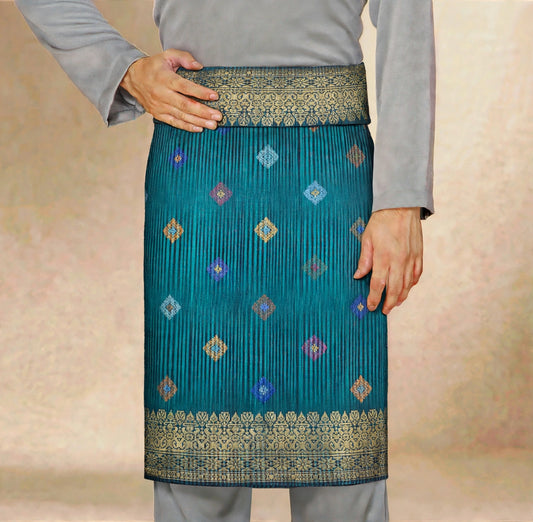 Sampin Johor Jalur Hijua Turquoise-6032