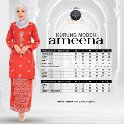 KURUNG AMEENA BLACK SILVER-5006