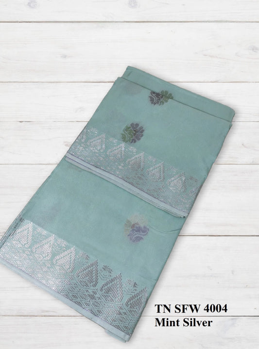 Songket Bunga Tona Flamingo Olive Green-4004