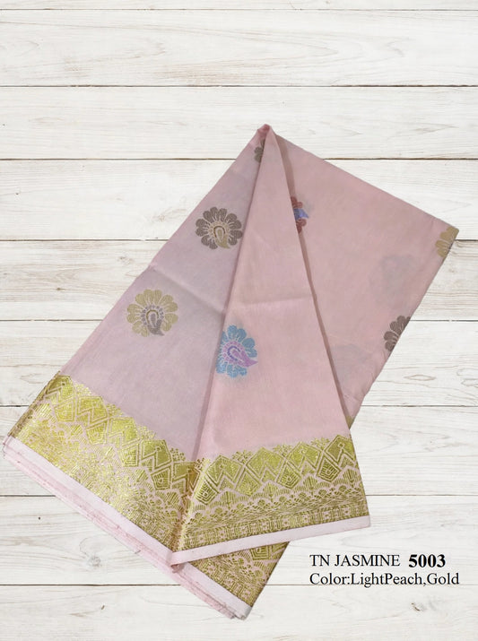 Songket Bunga Tona Jasmine Light Peach-5003