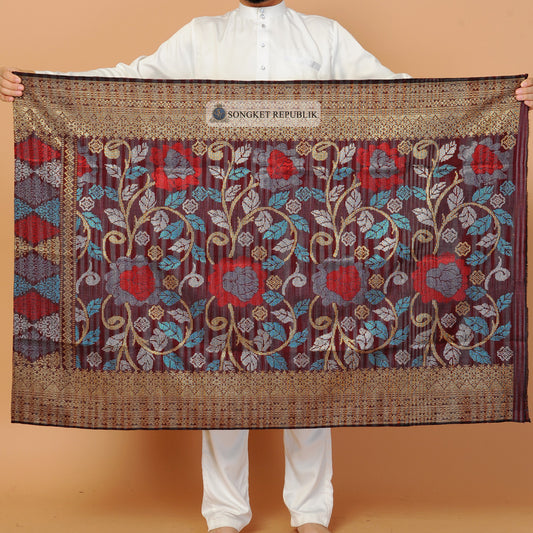 SAMPIN HD ROYAL MAROON GREY-9086