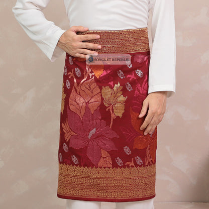 SAMPIN TENUN TANGAN HD PREMIUM - Maroon-1001