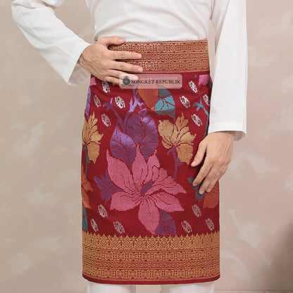 SAMPIN TENUN TANGAN HD PREMIUM - Maroon 1003