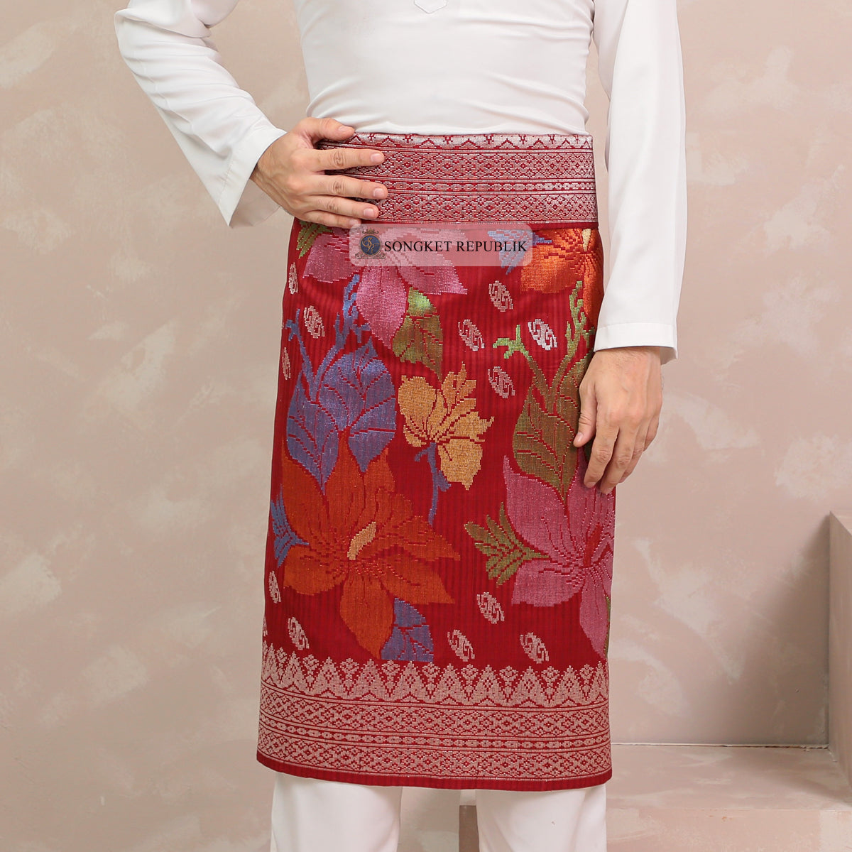 SAMPIN TENUN TANGAN HD PREMIUM - Maroon 1013