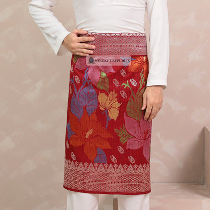 SAMPIN TENUN TANGAN HD PREMIUM - Maroon 1013