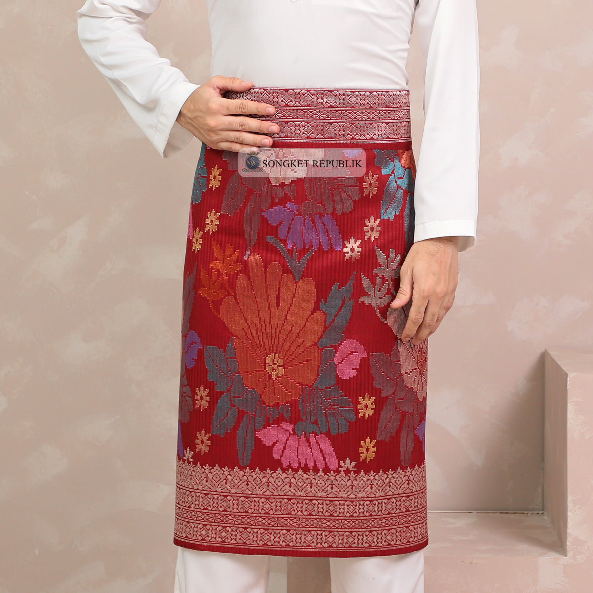 SAMPIN TENUN TANGAN HD PREMIUM - Maroon 1016