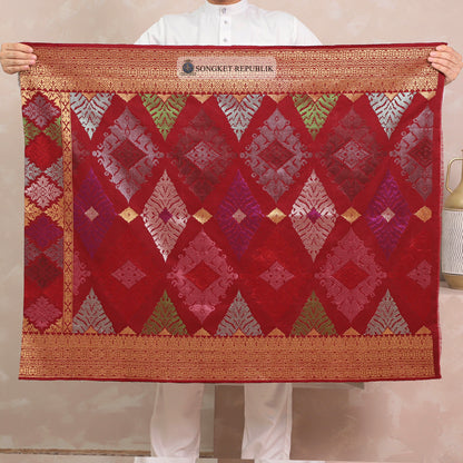 SAMPIN TENUN TANGAN HD PREMIUM - Maroon 1018