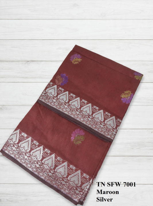 Songket Bunga Tona Matahari Maroon-7001