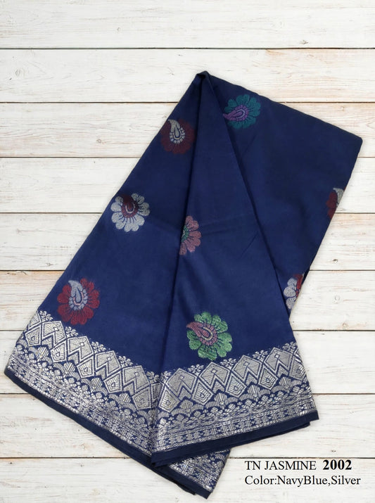 Songket Bunga Tona Jasmine Jalur Purple Blue-2002