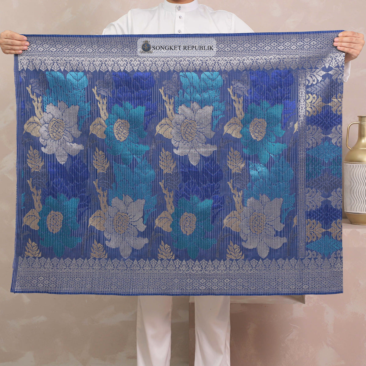 SAMPIN TENUN TANGAN HD PREMIUM - Navy Blue-4001