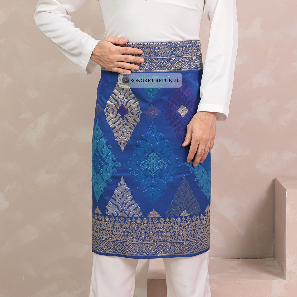 SAMPIN TENUN TANGAN HD PREMIUM - Navy Blue-4021