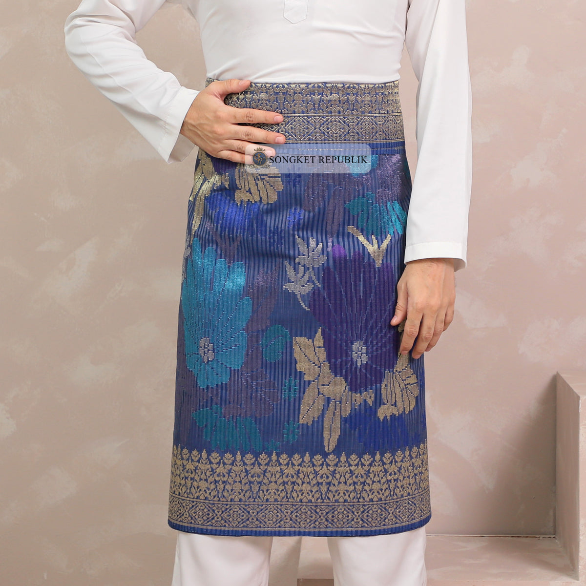 SAMPIN TENUN TANGAN HD PREMIUM - Navy Blue-4022