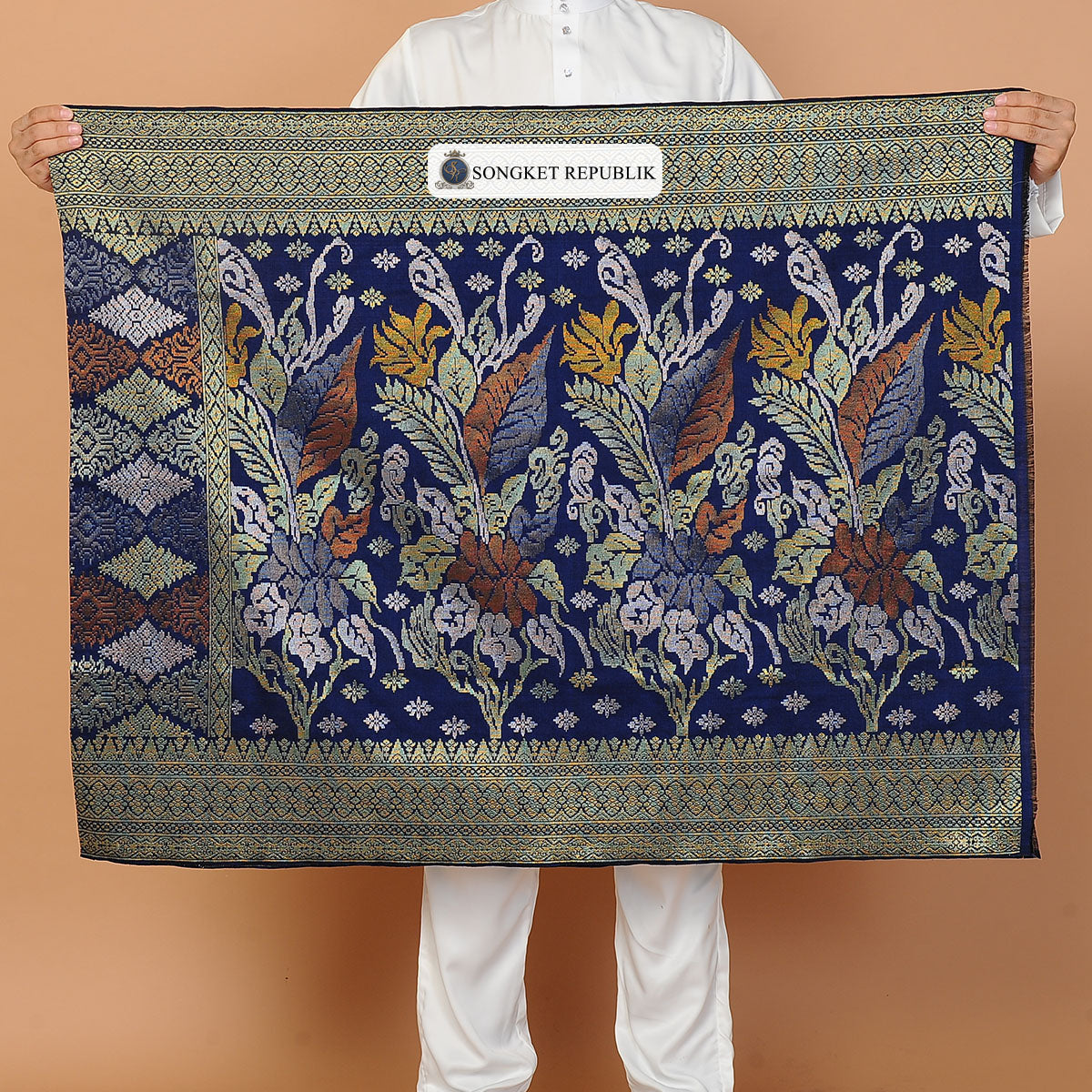 SAMPIN TENUN TANGAN HD PREMIUM - Navy Blue-7012