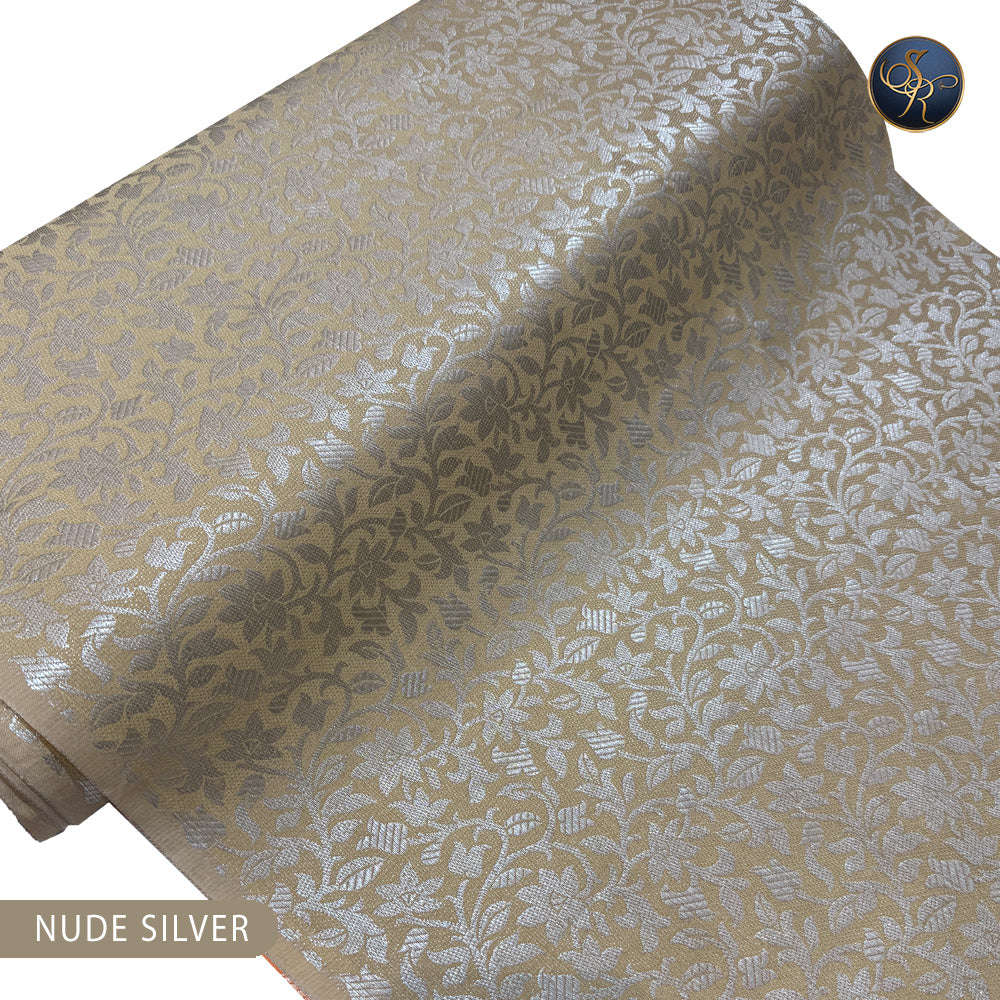 Brocade Nude Silver-1027