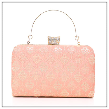 CLUTCH SONGKET HAND BAG - PEACH GOLD