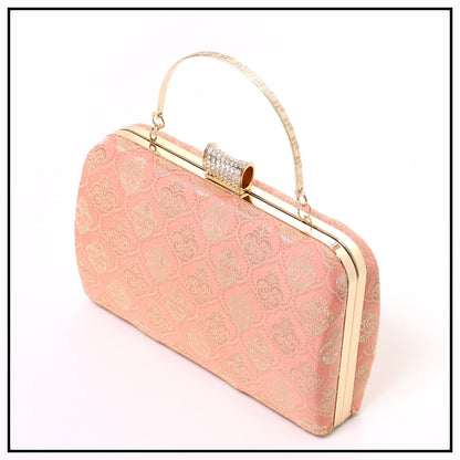 CLUTCH SONGKET HAND BAG - PEACH GOLD