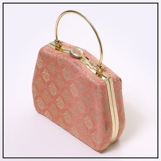 CLUTCH SONGKET HAND BAG - PEACH
