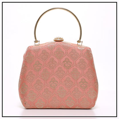 CLUTCH SONGKET HAND BAG - PEACH