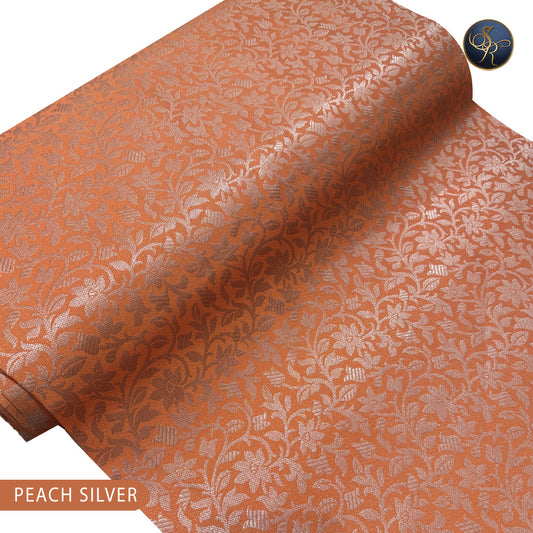 Brocade Peach Silver-1026