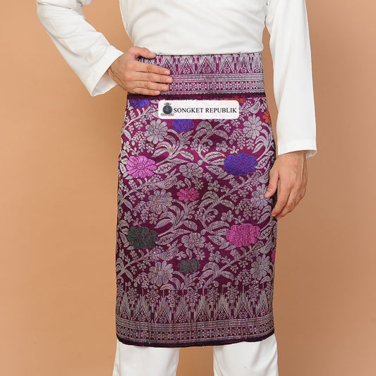 SAMPING MENTERI Pink Purple-4003