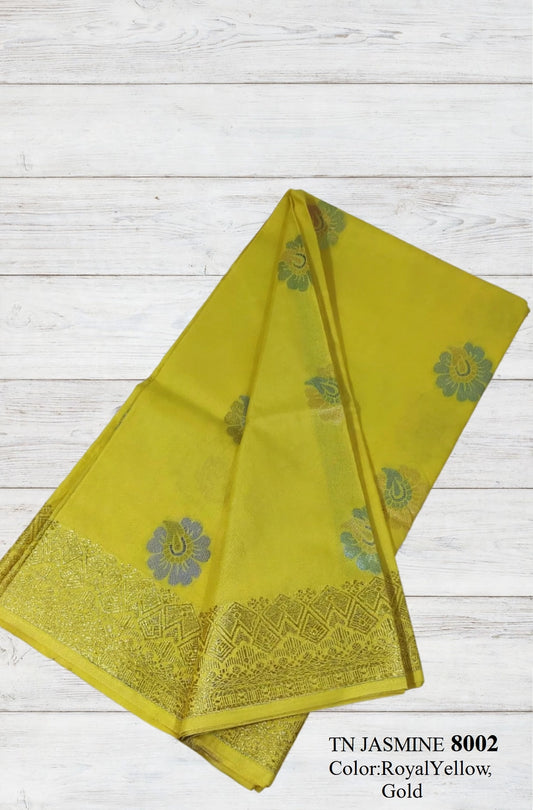 Songket Bunga Tona Jasmine Royal Yellow-8002