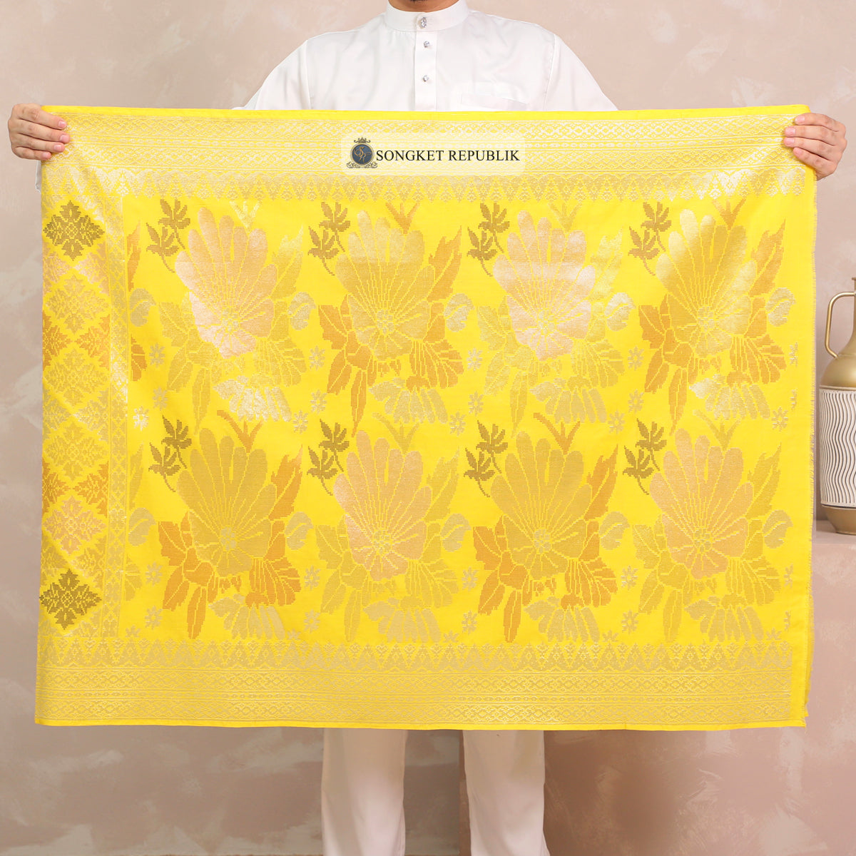 SAMPIN TENUN TANGAN HD PREMIUM - Royal Yellow-3001