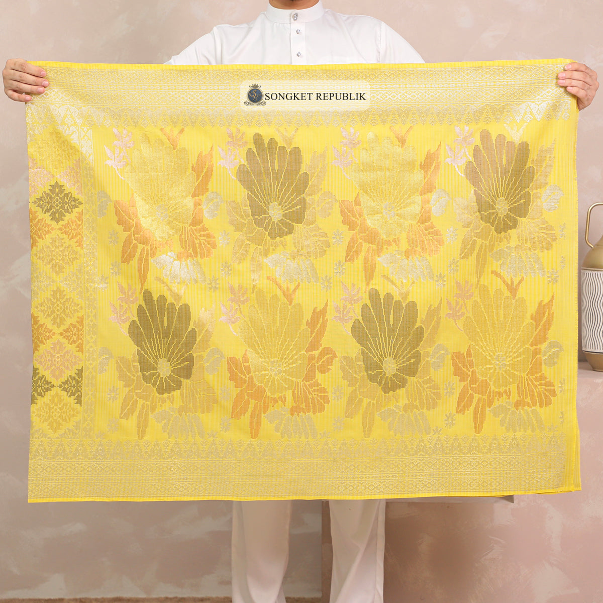 SAMPIN TENUN TANGAN HD PREMIUM - Royal Yellow-3002