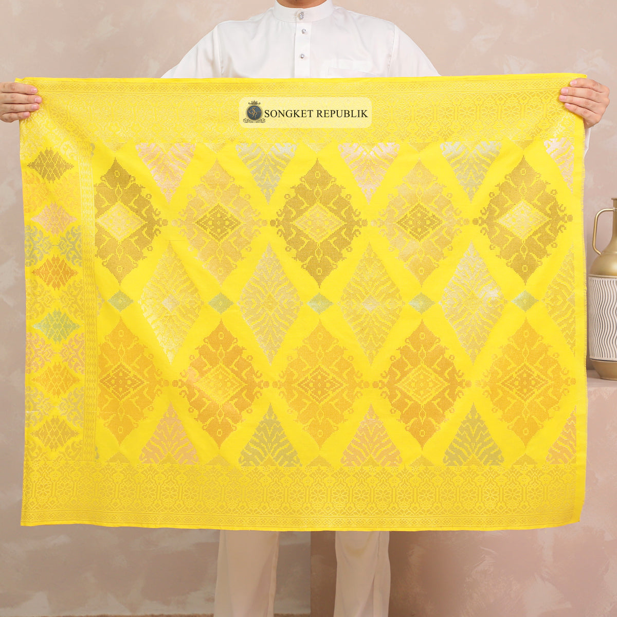 SAMPIN TENUN TANGAN HD PREMIUM - Royal Yellow-3011