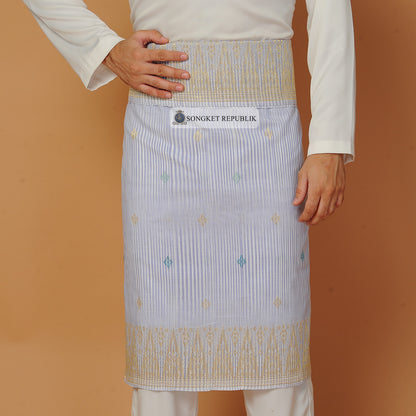 SAMPIN TENUN JOHOR JALUR JALUR SOFT BLUE-6012