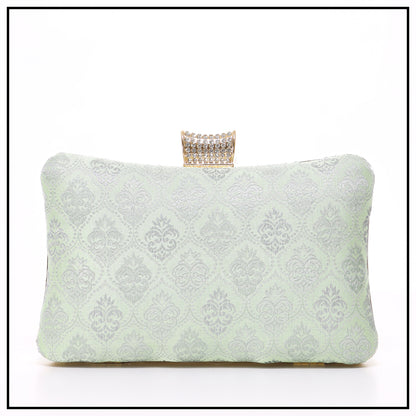CLUTCH SONGKET HAND BAG - SOFT GREEN