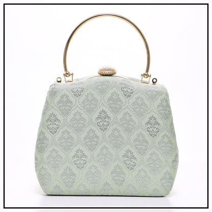 CLUTCH SONGKET HAND BAG - SOFT GREEN
