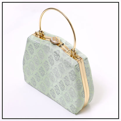 CLUTCH SONGKET HAND BAG - SOFT GREEN